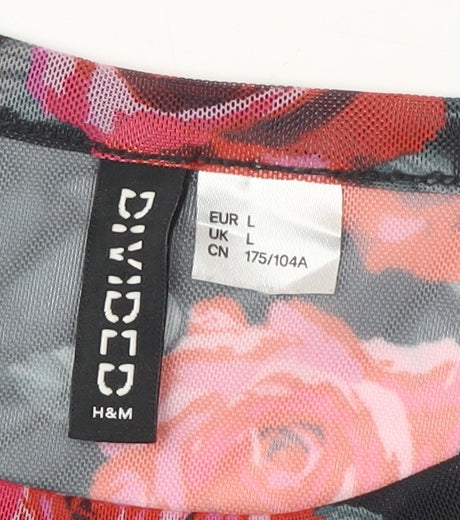 Womens UK Size L H&M Multicoloured Basic Blouse
