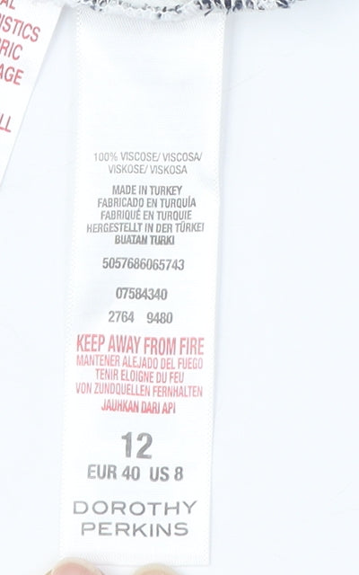 Dorothy Perkins Multicoloured Striped Dress Size 12