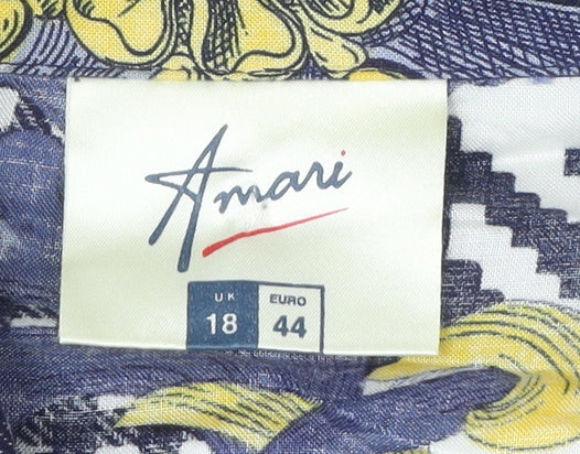 Womens UK Size 18 Amari Multicoloured Classic Button-Up