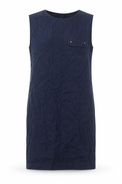 Studio Women's Blue Linen Sleeveless Dress Size 10