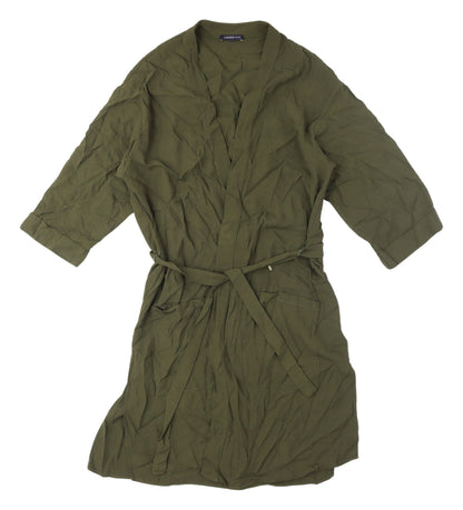 Marks and Spencer Green 3/4 Sleeve Viscose Dress M