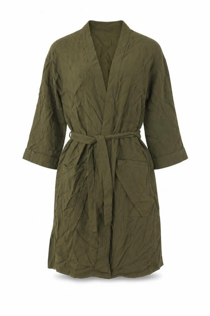 Marks and Spencer Green 3/4 Sleeve Viscose Dress M