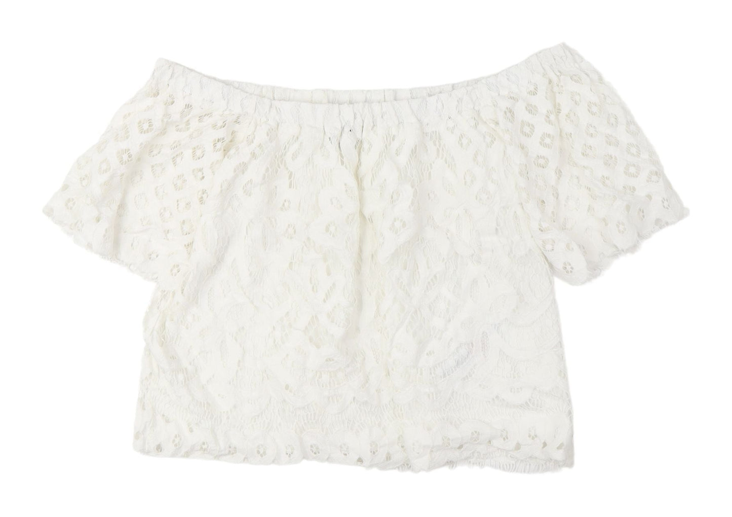 Womens UK Size 8 New Look White Basic Blouse