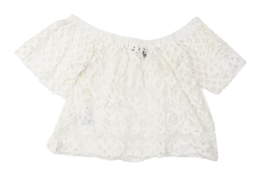 Womens UK Size 8 New Look White Basic Blouse