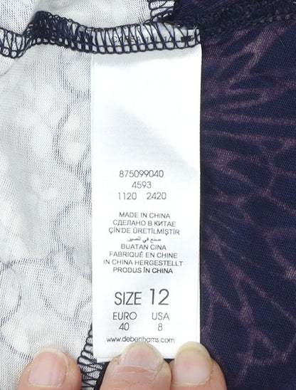 Womens UK Size 12 Rocha John Rocha Multicoloured Tunic Blouse