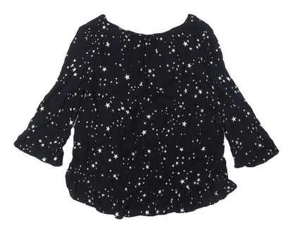 Womens UK Size M Gap Black Tunic Blouse