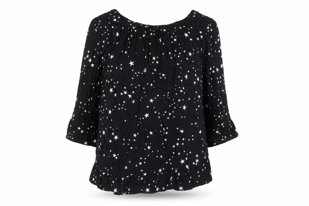 Gap Women's Black Star Tunic Blouse Medium