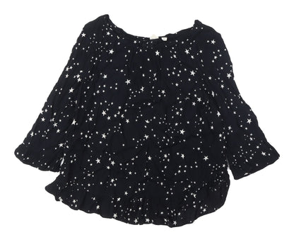 Womens UK Size M Gap Black Tunic Blouse