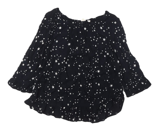 Womens UK Size M Gap Black Tunic Blouse