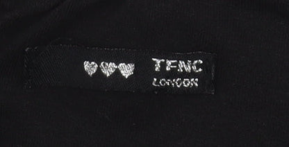 TFNC London Black Animal Print Tunic Blouse, Size S
