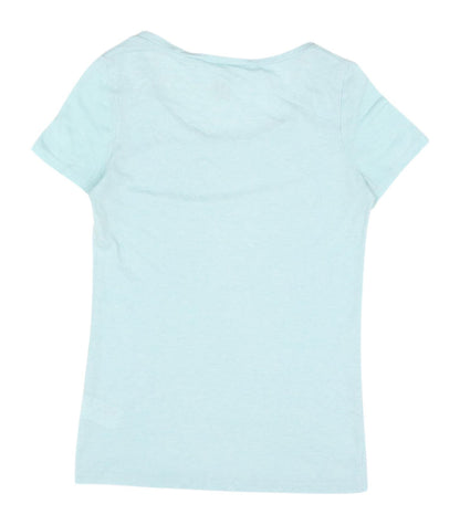 Womens UK Size S H&M Blue Basic T-Shirt