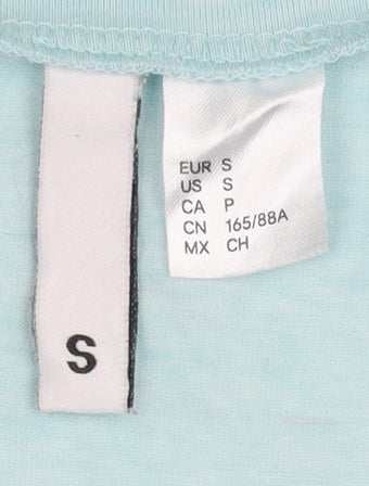 Womens UK Size S H&M Blue Basic T-Shirt