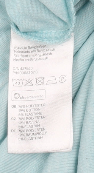 Womens UK Size S H&M Blue Basic T-Shirt