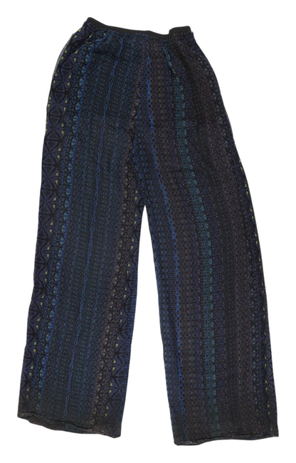 Womens UK Size XS Zara Regular Fit Wide-Leg Multicoloured Trousers