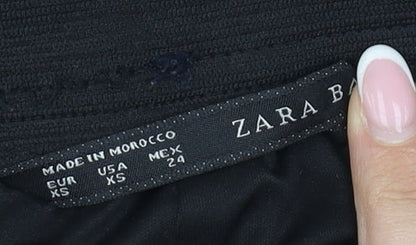 Womens UK Size XS Zara Regular Fit Wide-Leg Multicoloured Trousers