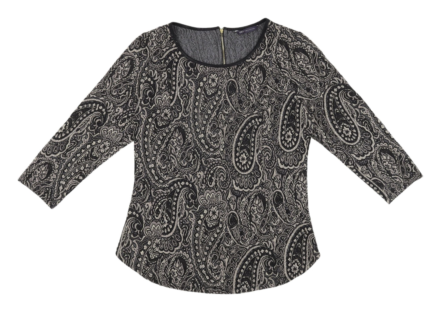 Womens UK Size 12 Marks and Spencer Black  Blouse