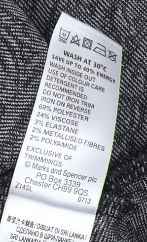 Womens UK Size 12 Marks and Spencer Black  Blouse