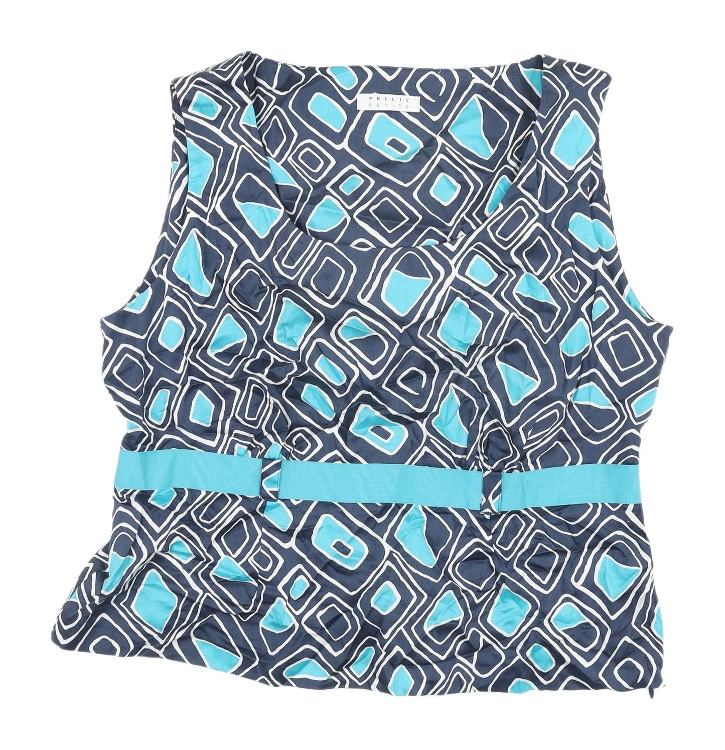 Precis Petite Women's Multicoloured Geometric Tunic Blouse Size 16