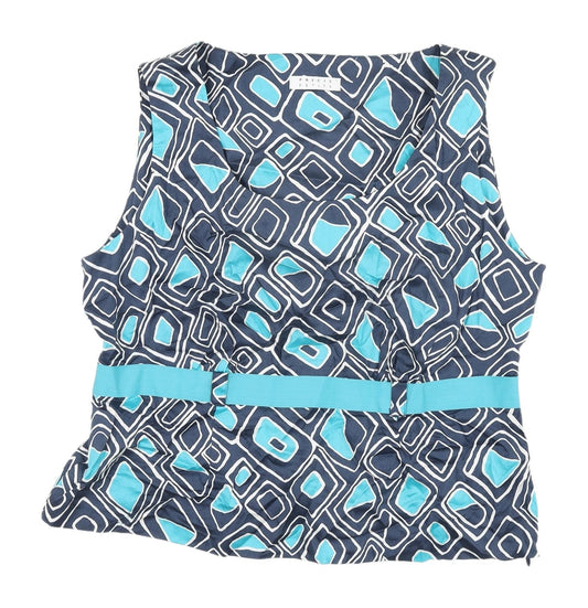 Precis Petite Women's Multicoloured Geometric Tunic Blouse Size 16