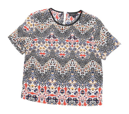 Topshop Women's Multicoloured Geometric T-Shirt, Size 6