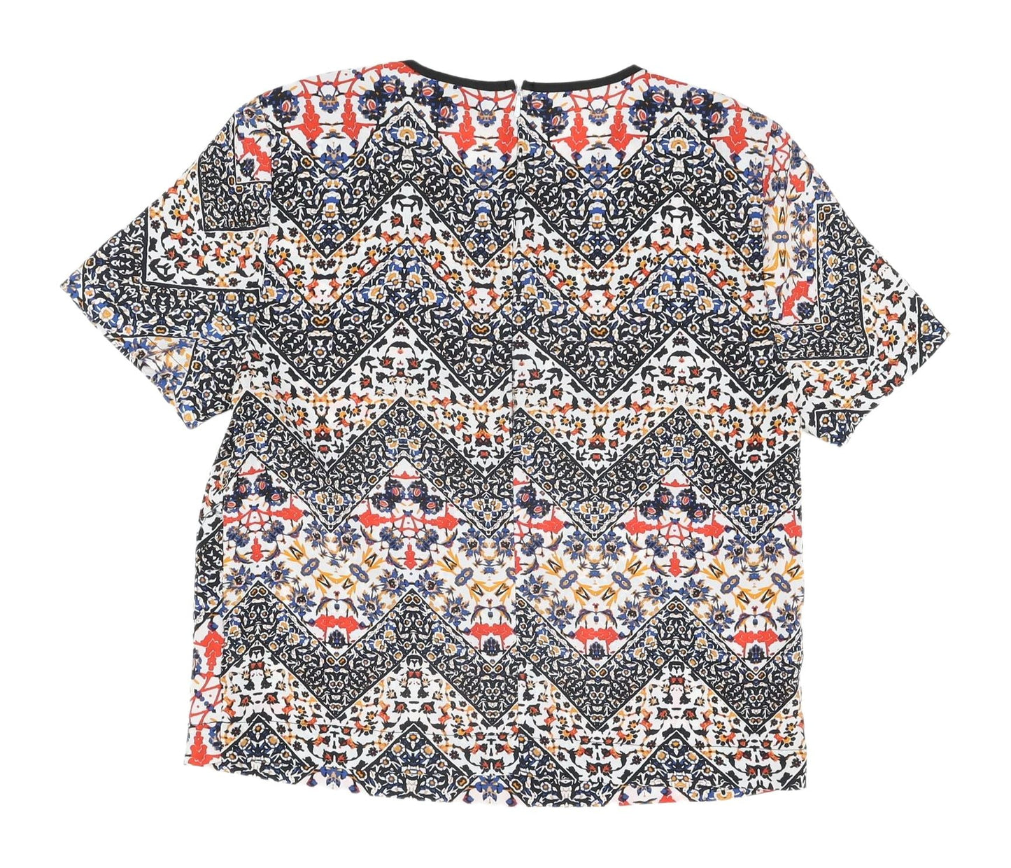 Topshop Women's Multicoloured Geometric T-Shirt, Size 6