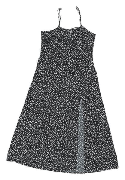 Monki Women’s Black Floral Slip Dress, Size 10