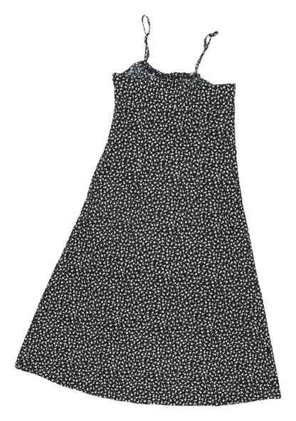 Monki Women’s Black Floral Slip Dress, Size 10