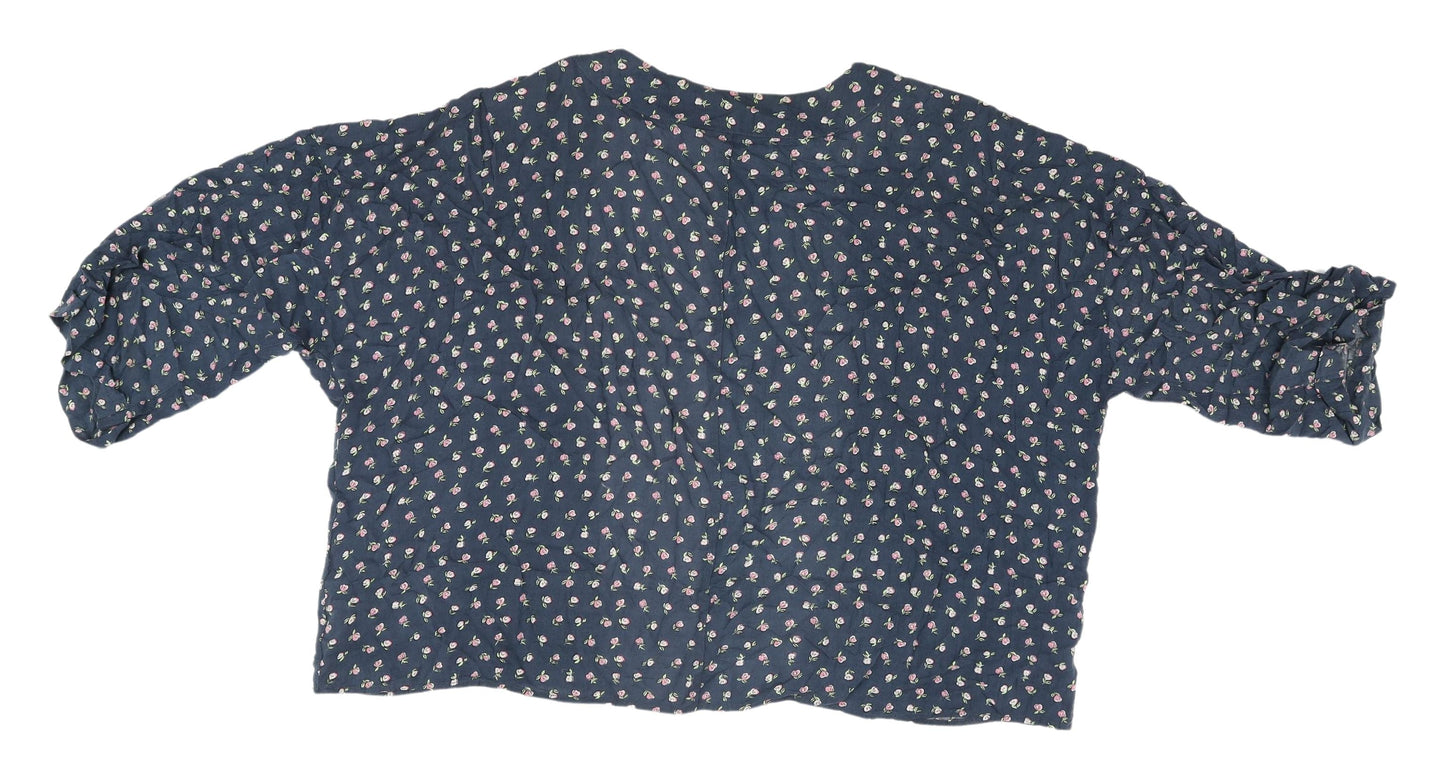 Womens UK Size 14 Marks and Spencer Multicoloured Kimono Blouse
