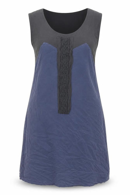 Marks and Spencer Silk Scoop Neck Dress, Size 14, Multicoloured
