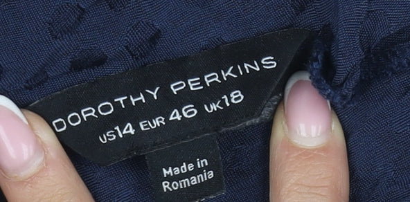 Dorothy Perkins Women Blue Half Sleeve Dress Size 18