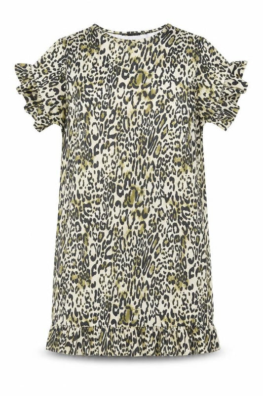 Front view of I Saw It First Women's Leopard Print Dress, size 12