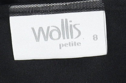 Wallis Women's Petite Black A-Line Floral Dress
