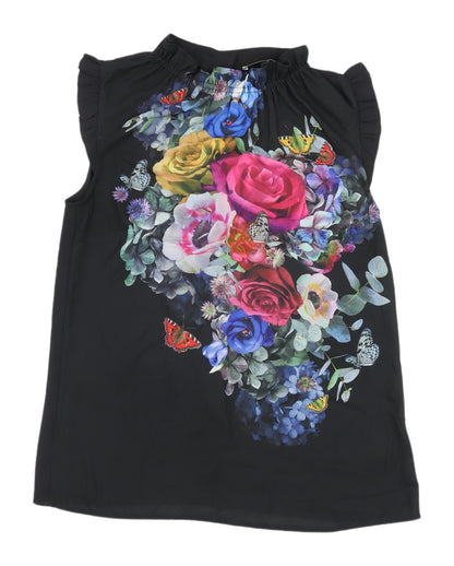 Womens UK Size UK 6 Oasis Black Tunic Blouse