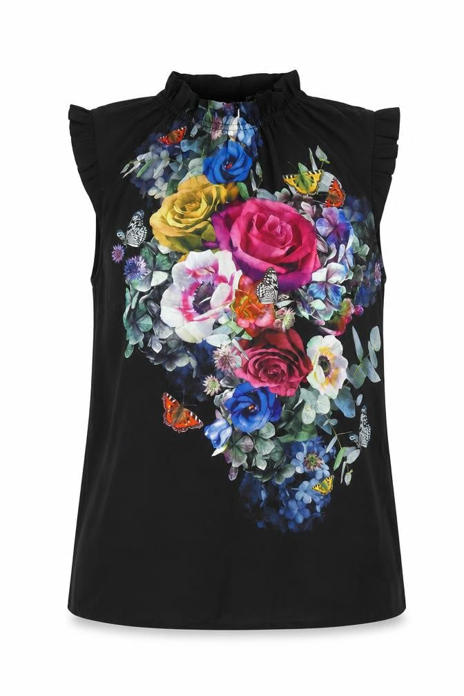 Womens UK Size UK 6 Oasis Black Tunic Blouse