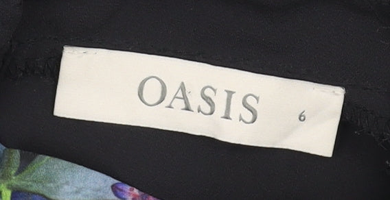 Womens UK Size UK 6 Oasis Black Tunic Blouse