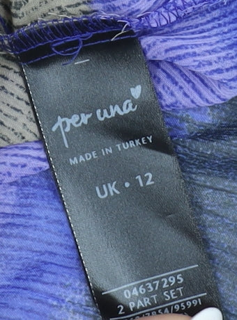 Womens UK Size 12 Marks and Spencer Multicoloured Basic Blouse