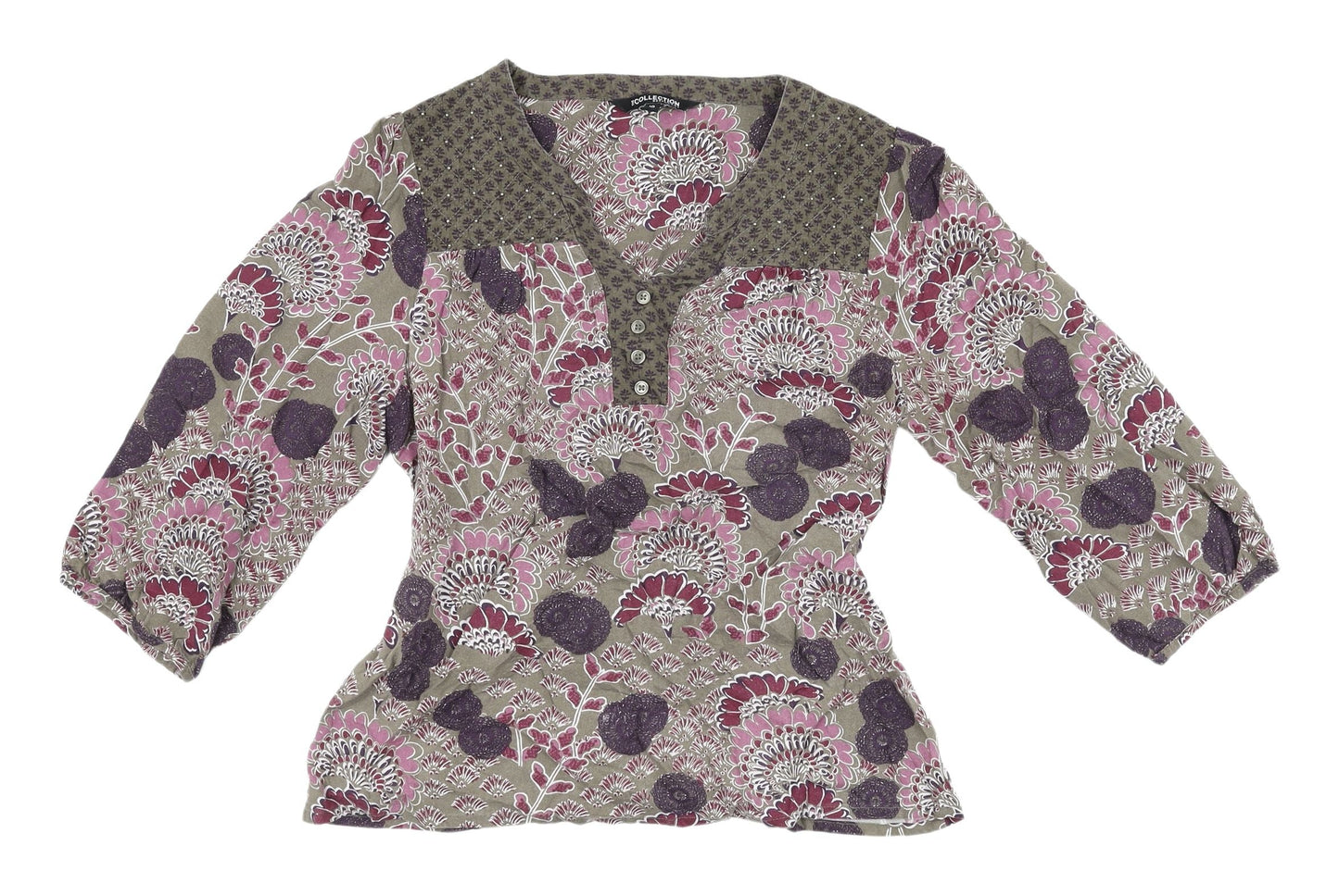 Womens UK Size 10 Debenhams Purple Tunic Blouse