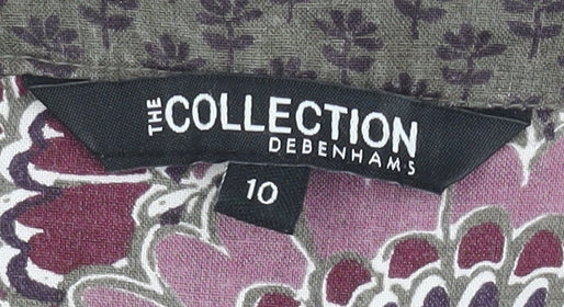 Womens UK Size 10 Debenhams Purple Tunic Blouse