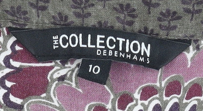 Womens UK Size 10 Debenhams Purple Tunic Blouse
