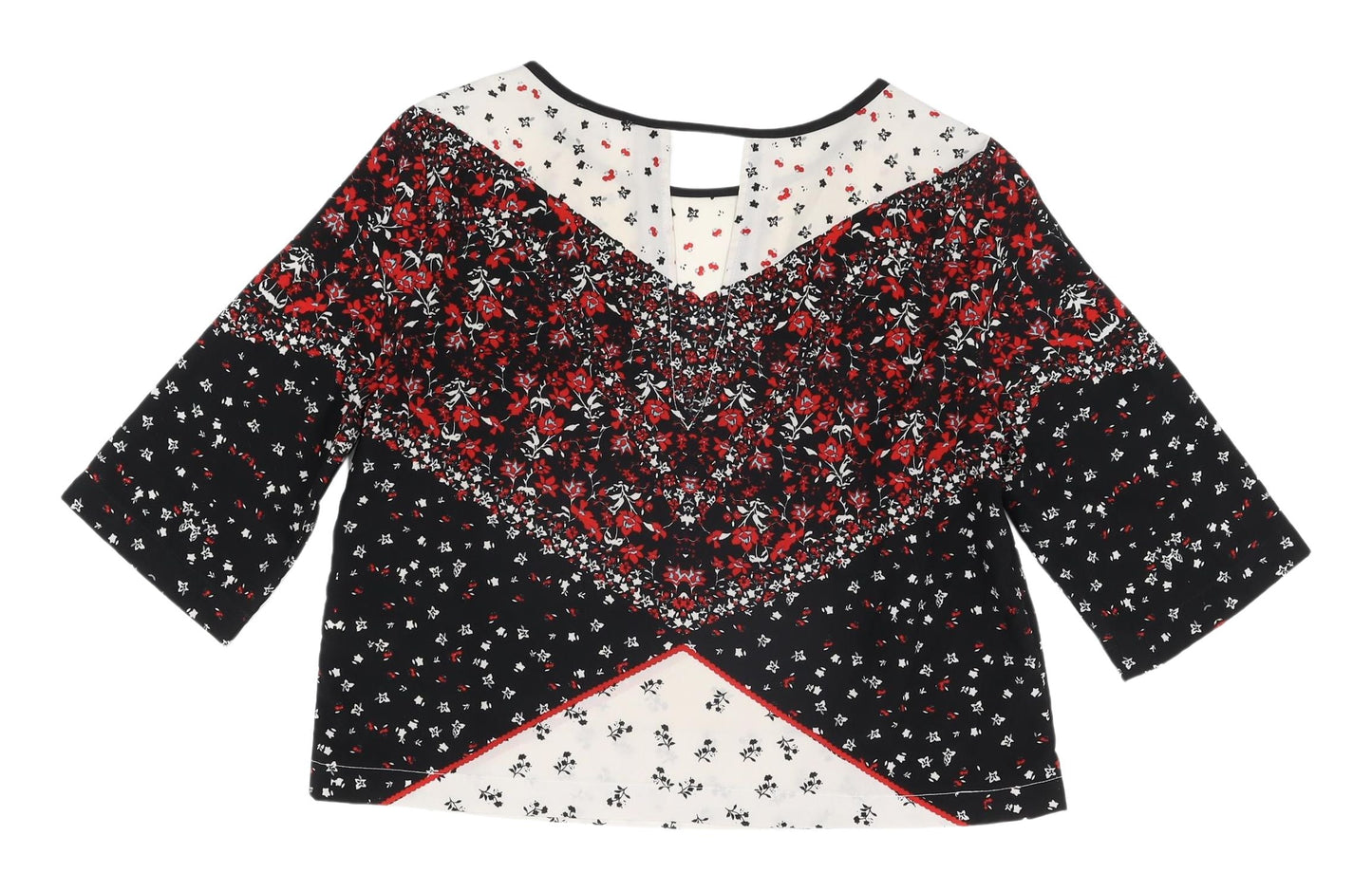 Womens UK Size 10 River Island Black Tunic Blouse