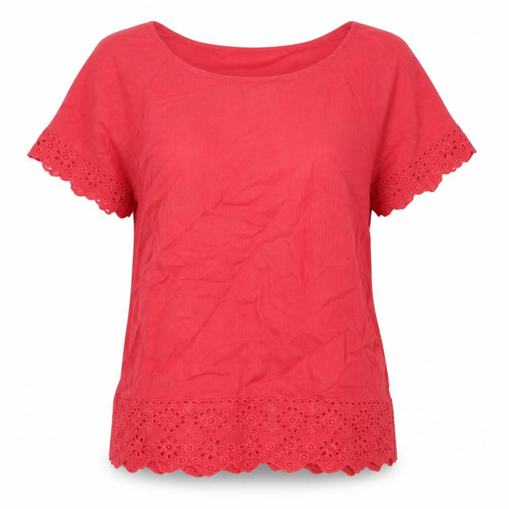 Womens UK Size 10 White Stuff Red  Blouse