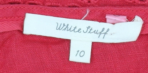 Womens UK Size 10 White Stuff Red  Blouse