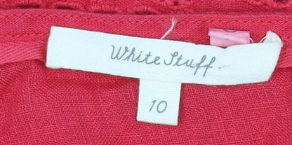 Womens UK Size 10 White Stuff Red  Blouse