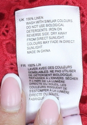 Womens UK Size 10 White Stuff Red  Blouse