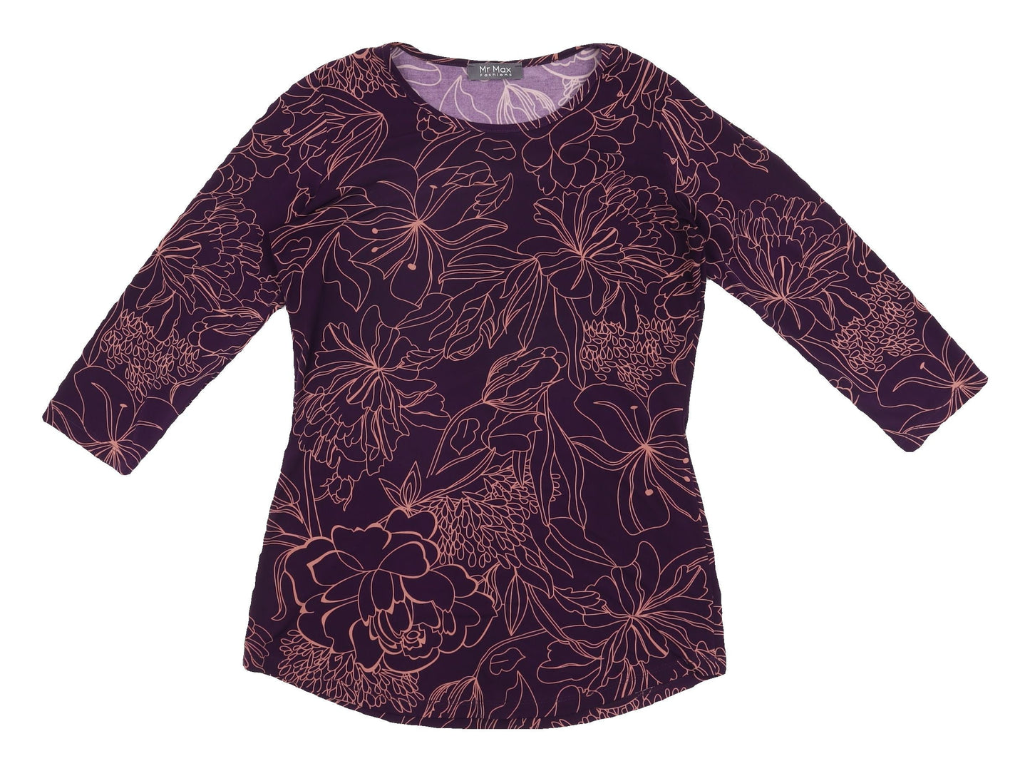 Womens UK Size 2XS Mr Max Purple Jersey Blouse