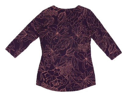 Womens UK Size 2XS Mr Max Purple Jersey Blouse
