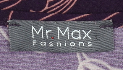 Womens UK Size 2XS Mr Max Purple Jersey Blouse