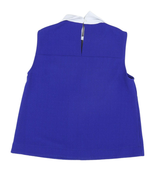 French Connection Blue Sleeveless Blouse UK 8 Women