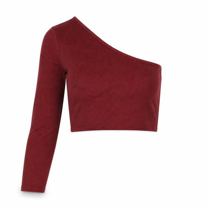 Womens UK Size UK 8 Boohoo Red Cropped Blouse
