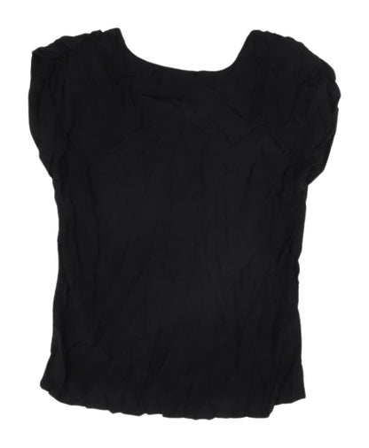 H&M Women's Black Floral Blouse, Size 8